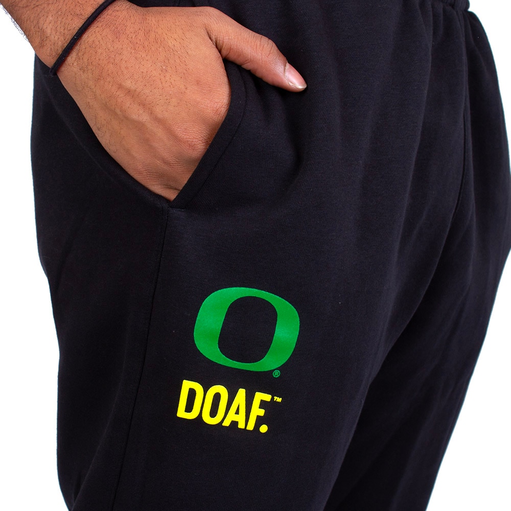 Classic Oregon O, Nike, Black, Pants, Cotton Blend, Men, Unisex, Ducks of a Feather, Fleece, Jogger, 915225